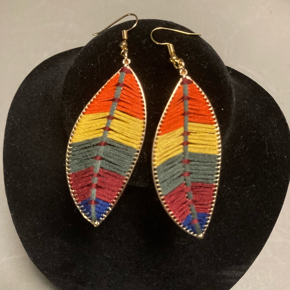 Handmade Boho Leaf Earrings